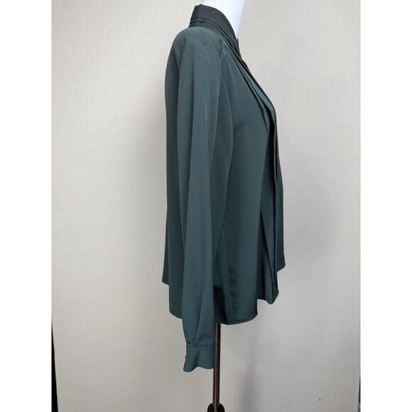 Notations Women's Blouse Sz 16 Button Up Long Sleeves Pinch Pleated Fronted NWT - Picture 4 of 16